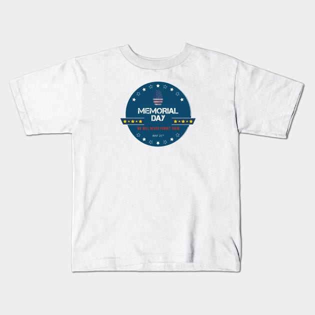 memorial day 2020 veterans day 2020 american gift Kids T-Shirt by tedd